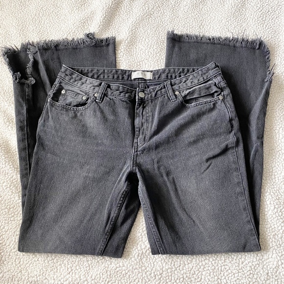 Free People We The Free Vintage Flare Jeans with Raw Hems Size 31 - Picture 1 of 8